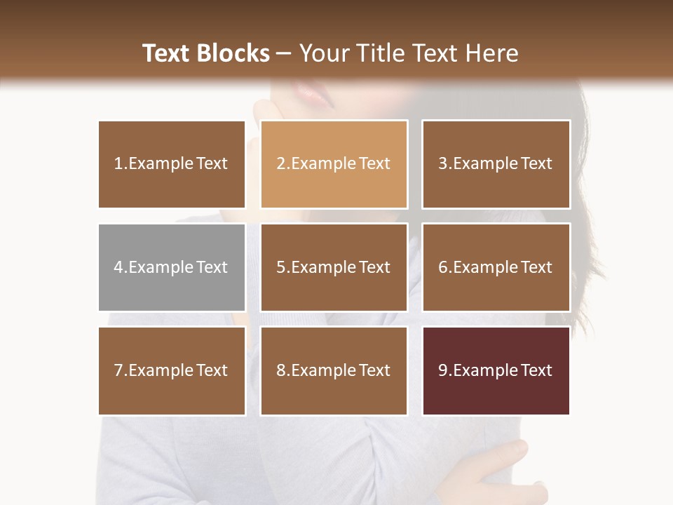 Lady Doubt White PowerPoint Template