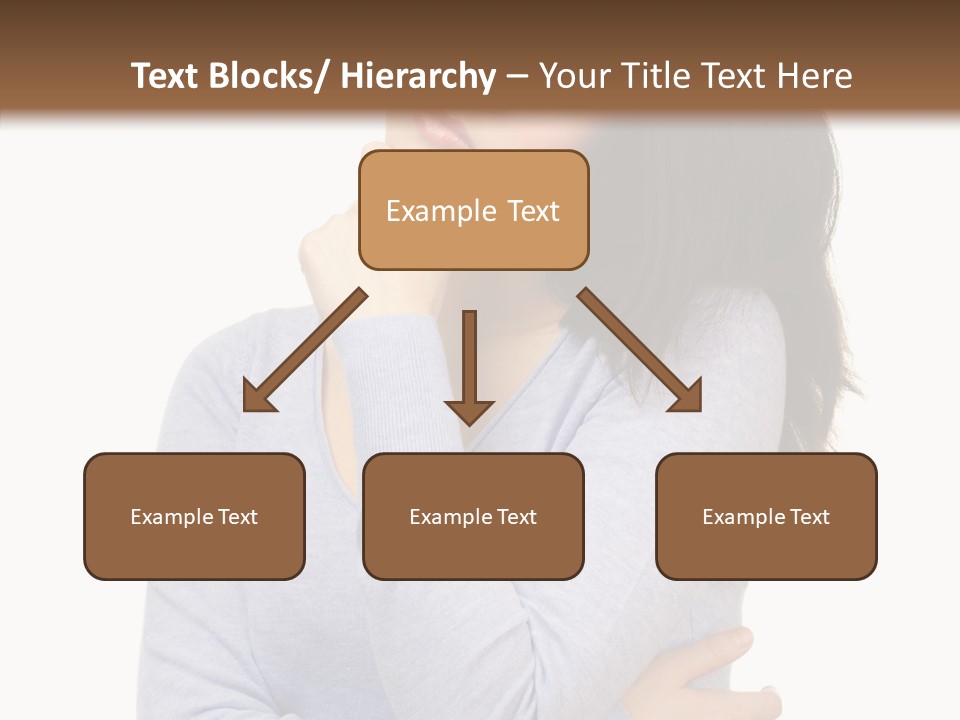 Lady Doubt White PowerPoint Template