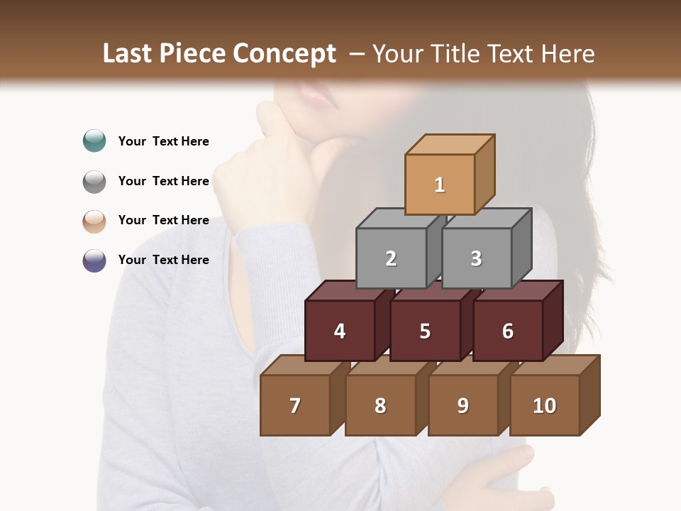 Lady Doubt White PowerPoint Template