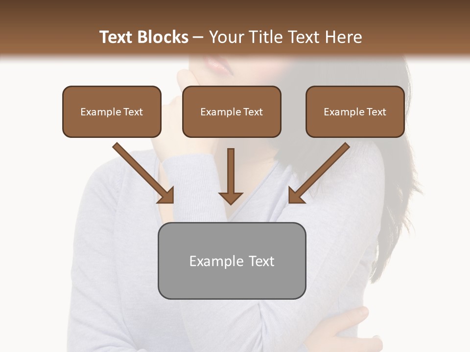 Lady Doubt White PowerPoint Template