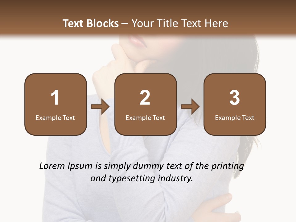 Lady Doubt White PowerPoint Template