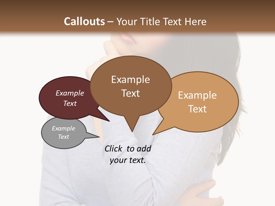 Lady Doubt White PowerPoint Template