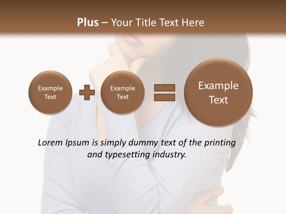 Lady Doubt White PowerPoint Template