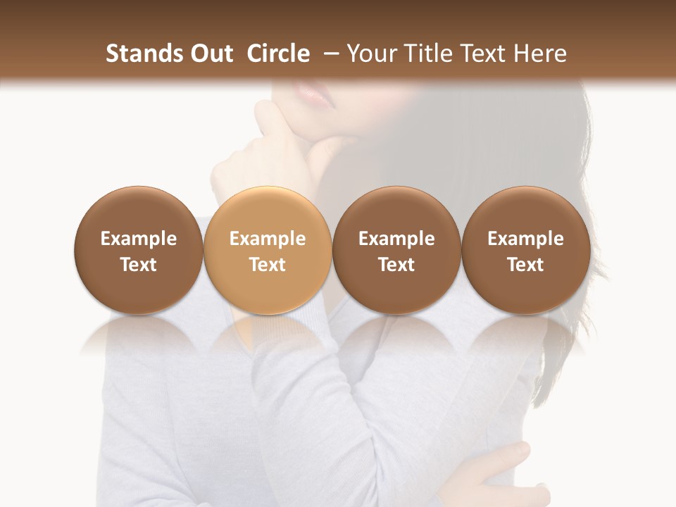 Lady Doubt White PowerPoint Template