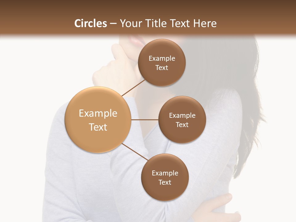 Lady Doubt White PowerPoint Template