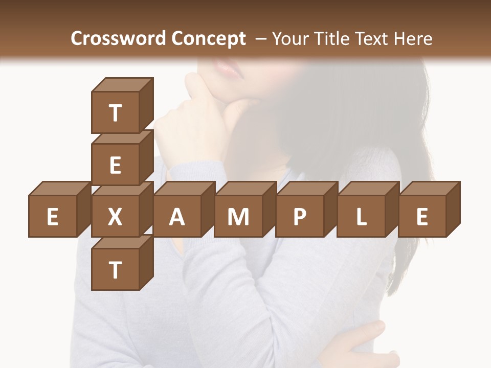 Lady Doubt White PowerPoint Template