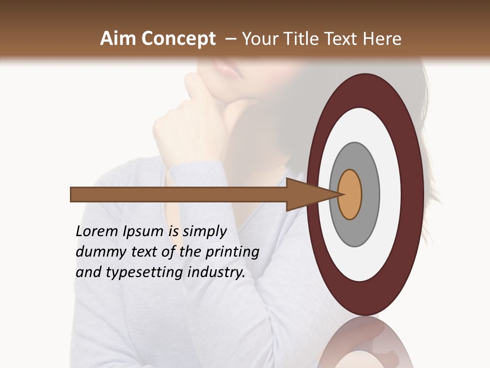 Lady Doubt White PowerPoint Template