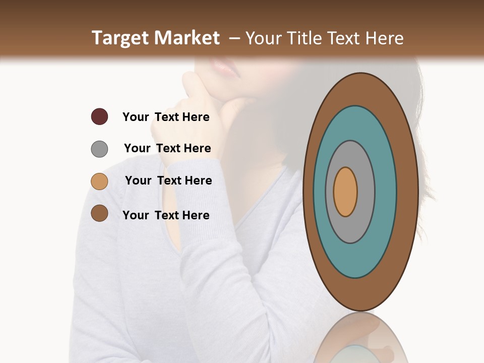 Lady Doubt White PowerPoint Template