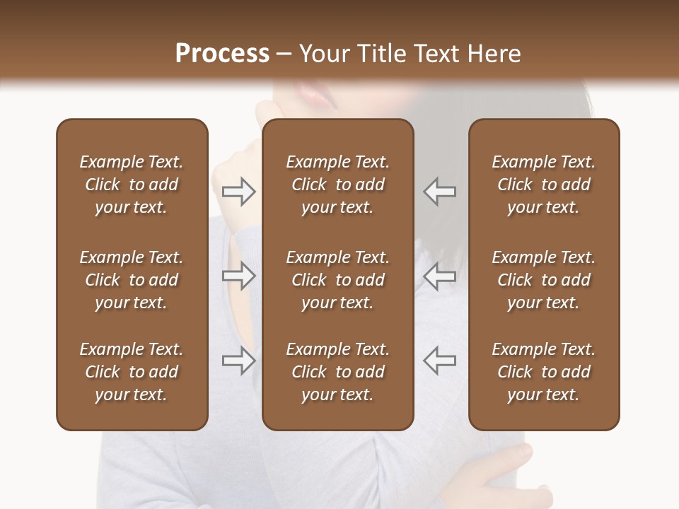 Lady Doubt White PowerPoint Template