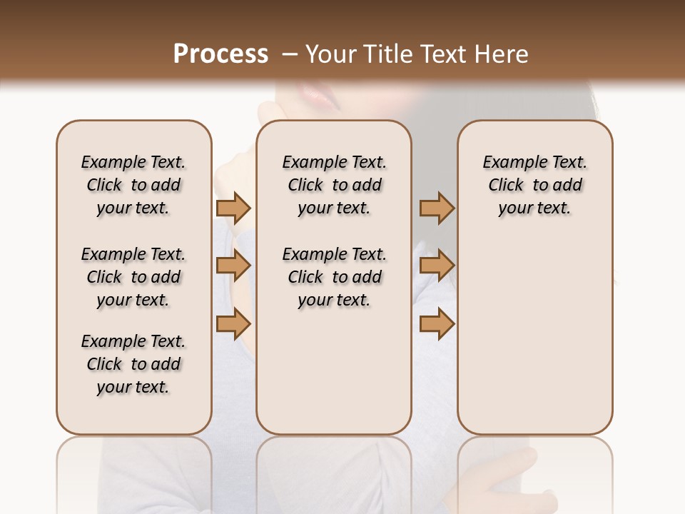 Lady Doubt White PowerPoint Template