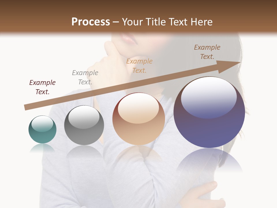 Lady Doubt White PowerPoint Template