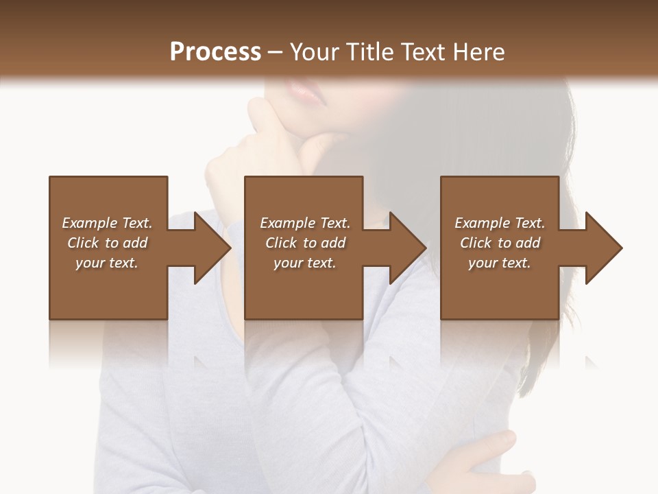 Lady Doubt White PowerPoint Template