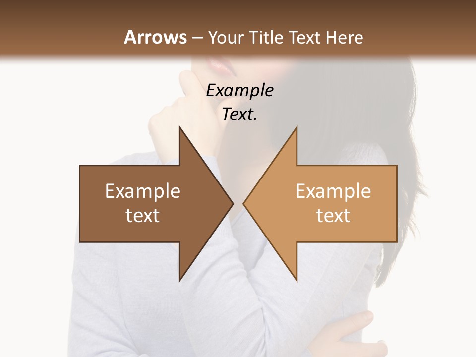 Lady Doubt White PowerPoint Template