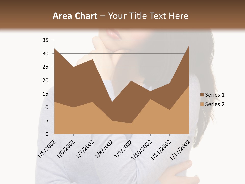 Lady Doubt White PowerPoint Template