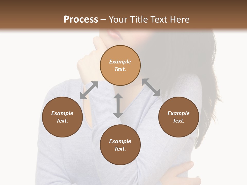Lady Doubt White PowerPoint Template