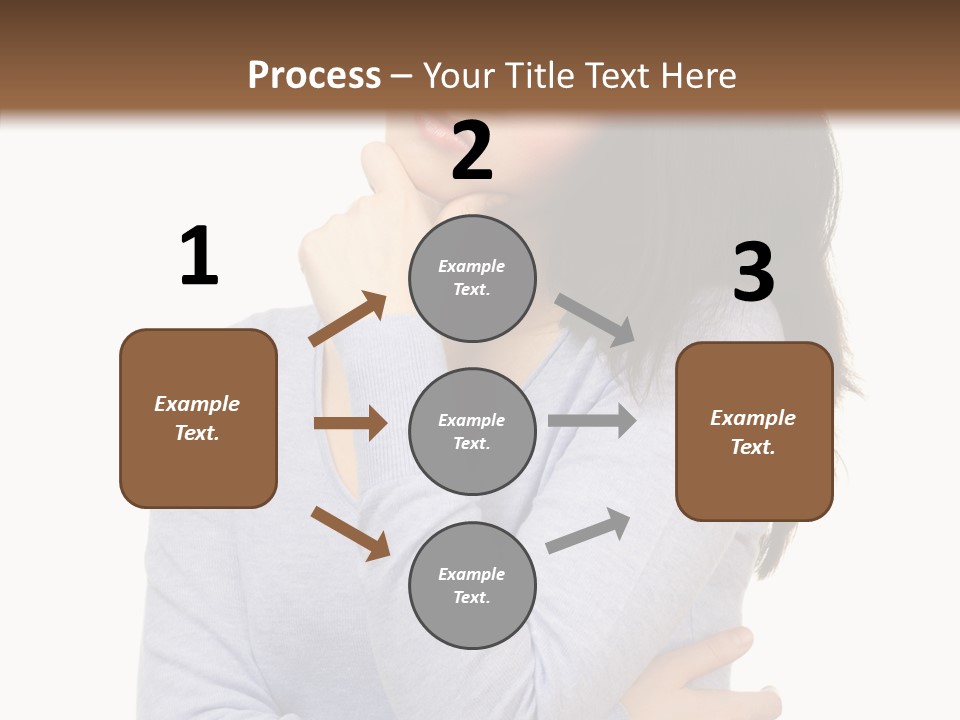 Lady Doubt White PowerPoint Template
