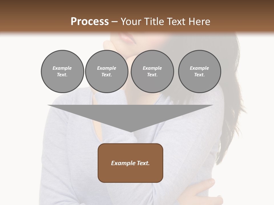 Lady Doubt White PowerPoint Template