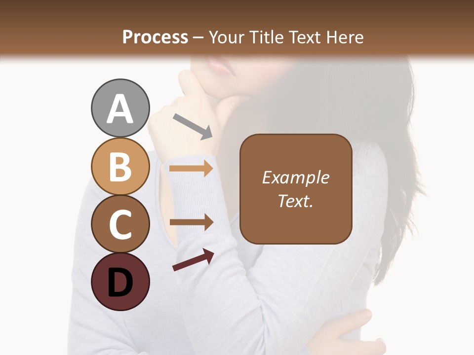 Lady Doubt White PowerPoint Template