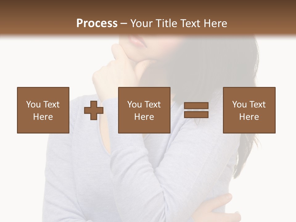 Lady Doubt White PowerPoint Template