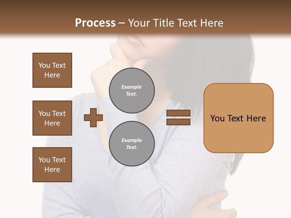 Lady Doubt White PowerPoint Template