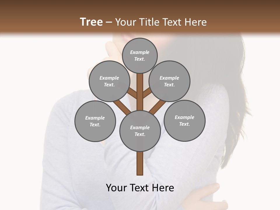 Lady Doubt White PowerPoint Template