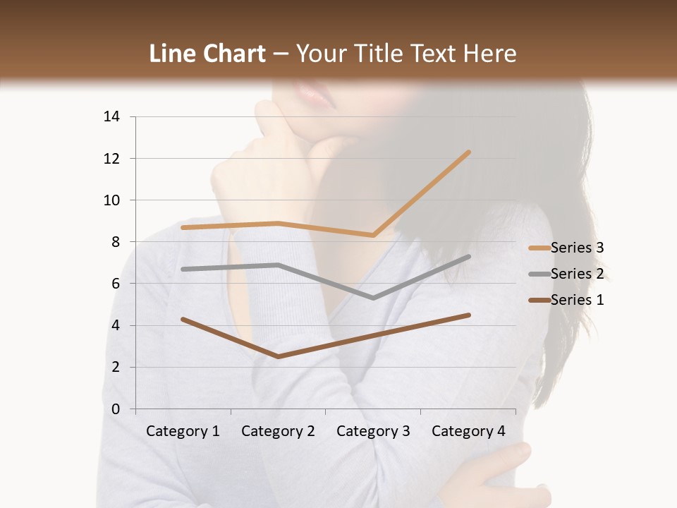 Lady Doubt White PowerPoint Template