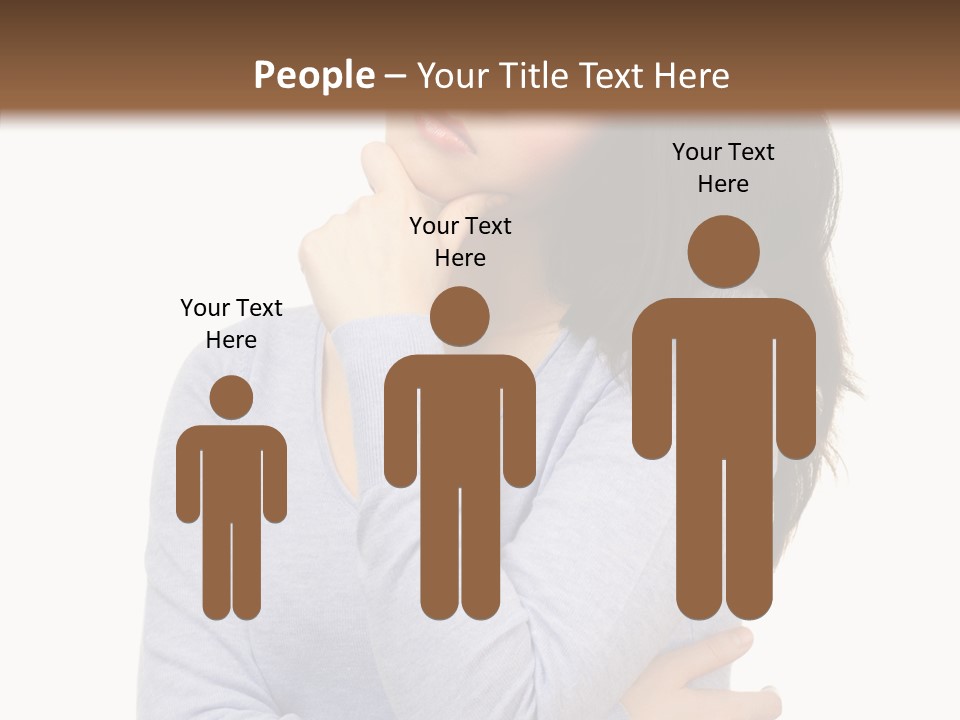 Lady Doubt White PowerPoint Template