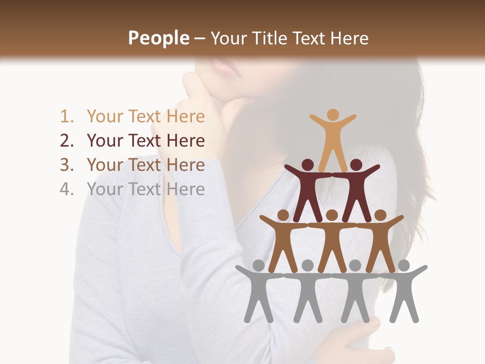 Lady Doubt White PowerPoint Template