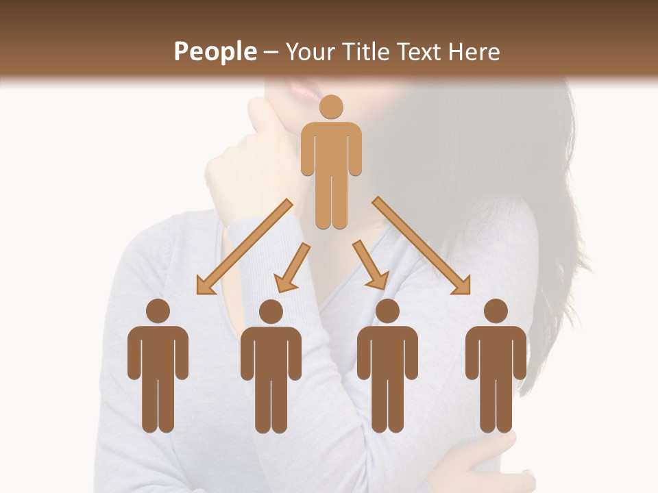 Lady Doubt White PowerPoint Template