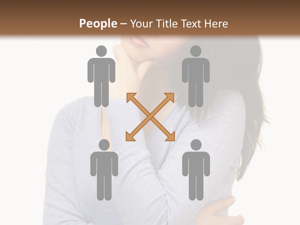 Lady Doubt White PowerPoint Template