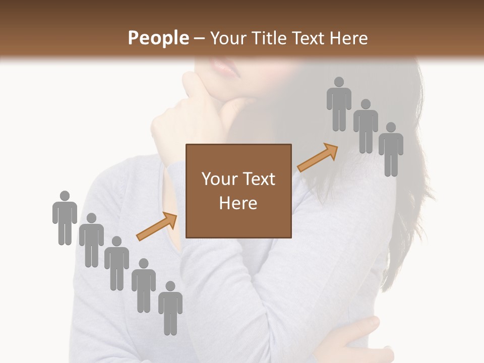 Lady Doubt White PowerPoint Template