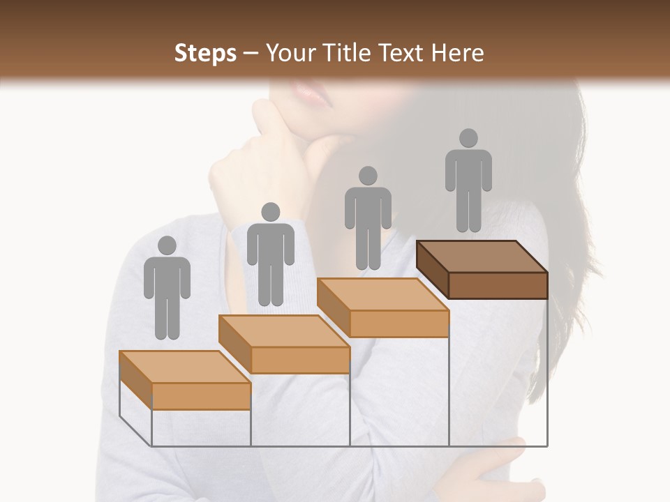 Lady Doubt White PowerPoint Template