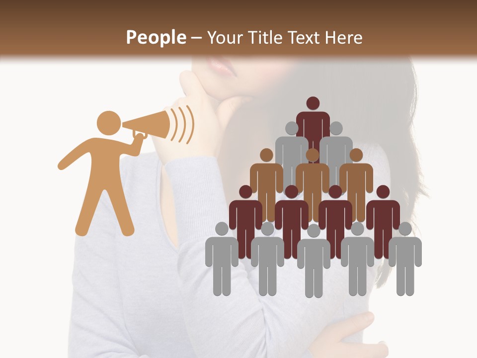 Lady Doubt White PowerPoint Template