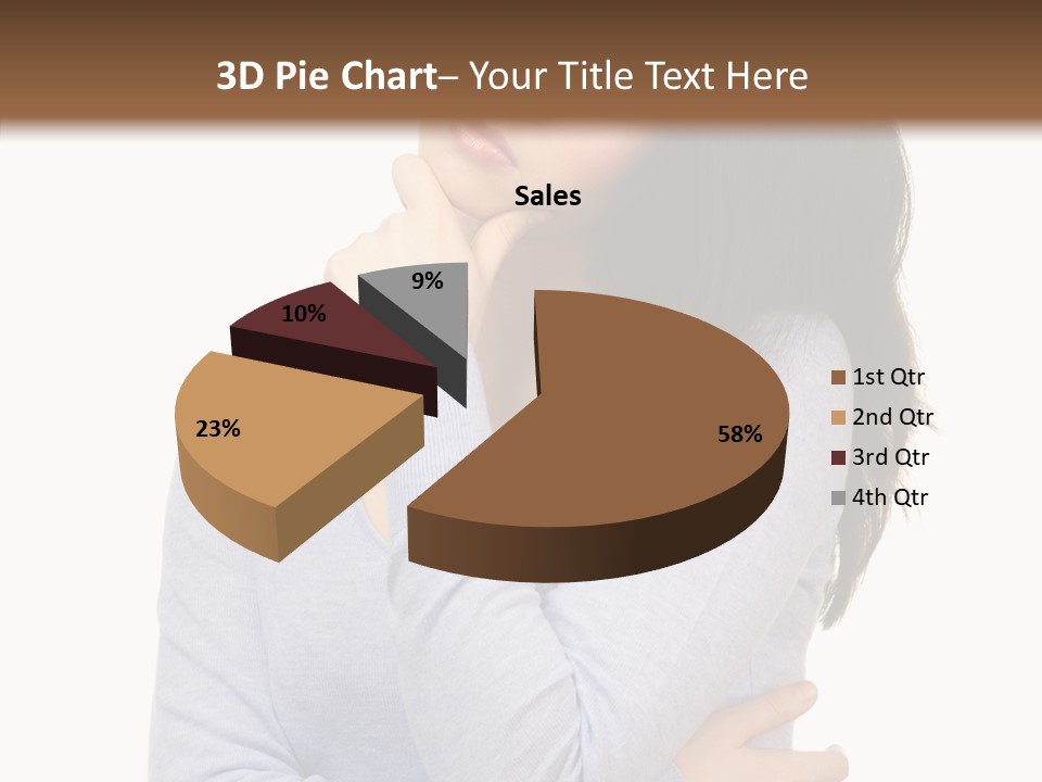 Lady Doubt White PowerPoint Template