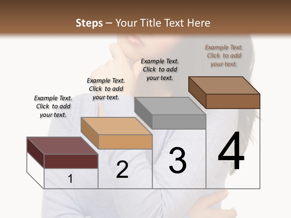 Lady Doubt White PowerPoint Template