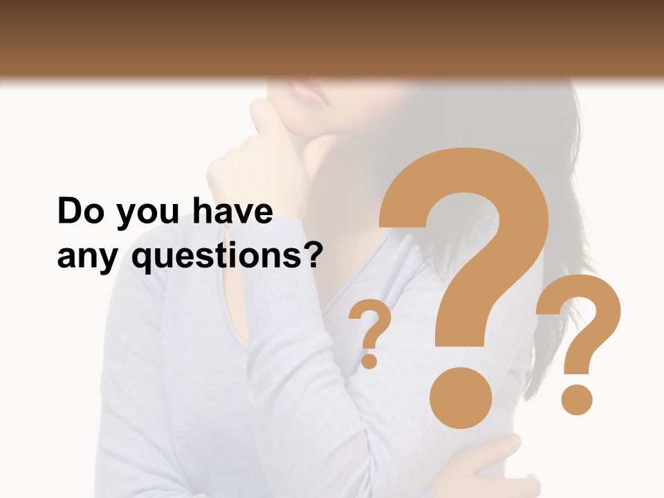 Lady Doubt White PowerPoint Template