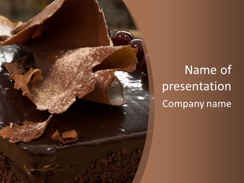 Chocolate Counter Flour PowerPoint Template