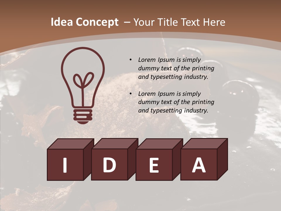 Chocolate Counter Flour PowerPoint Template