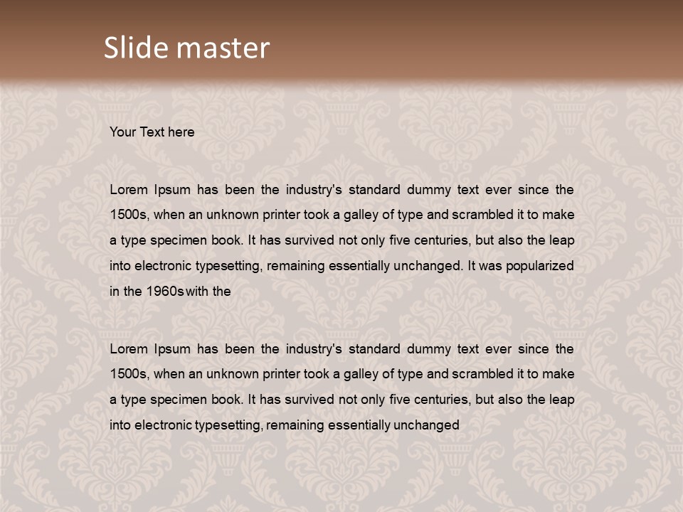 Foliage Outline Pattern PowerPoint Template