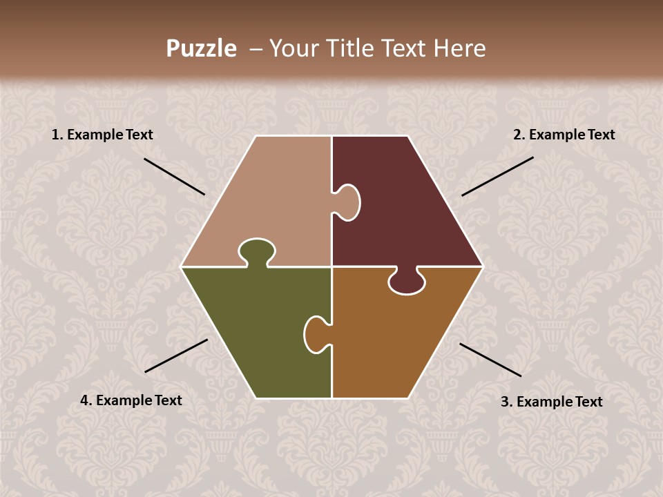 Foliage Outline Pattern PowerPoint Template