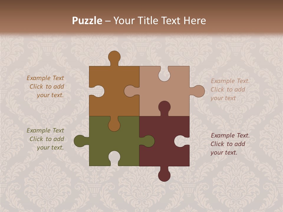 Foliage Outline Pattern PowerPoint Template