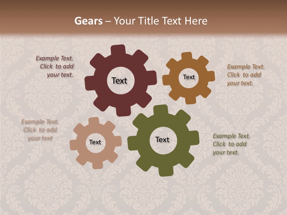 Foliage Outline Pattern PowerPoint Template