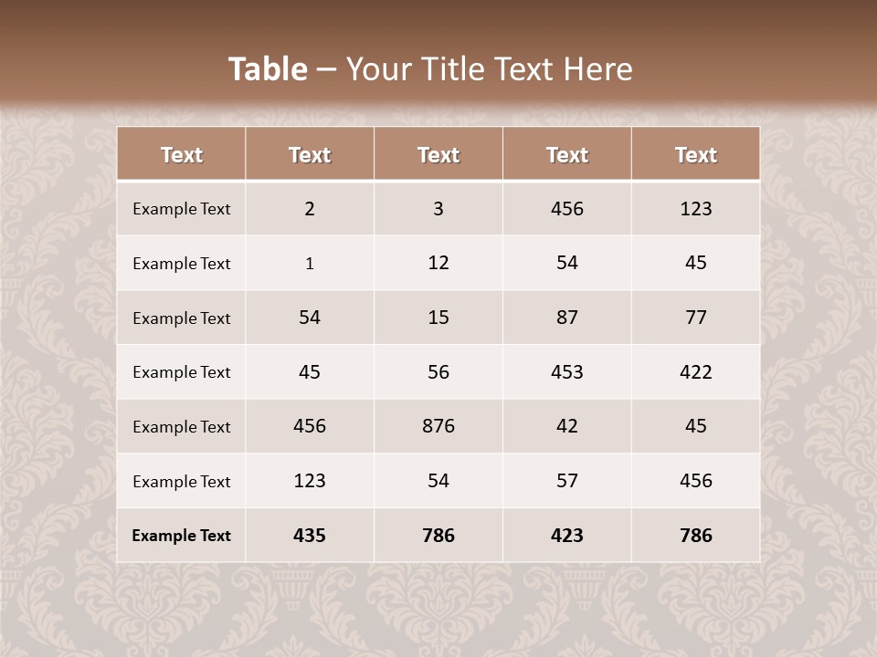 Foliage Outline Pattern PowerPoint Template