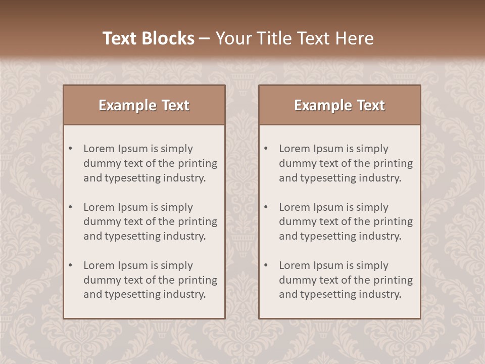 Foliage Outline Pattern PowerPoint Template