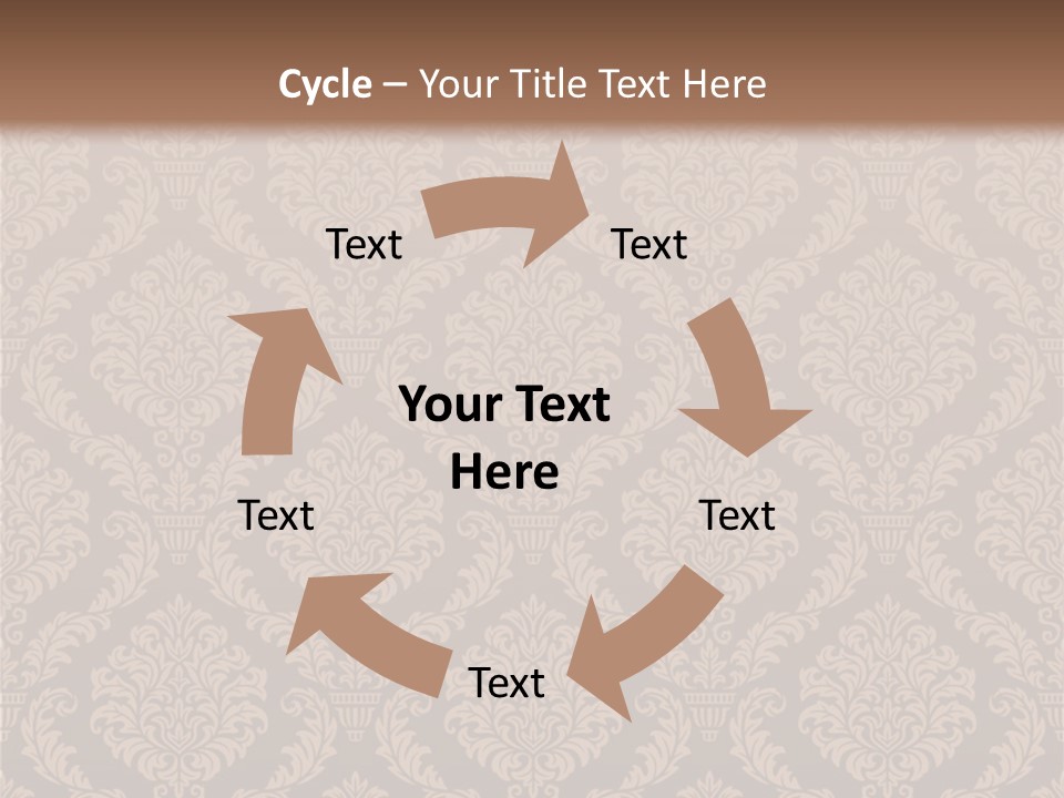 Foliage Outline Pattern PowerPoint Template