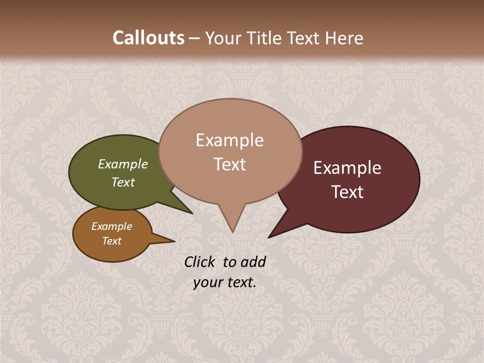 Foliage Outline Pattern PowerPoint Template