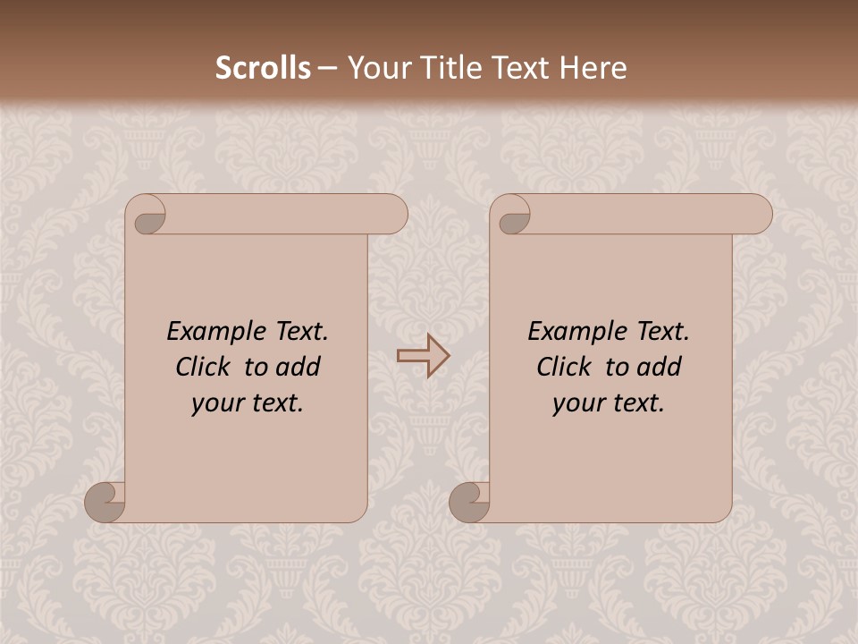 Foliage Outline Pattern PowerPoint Template
