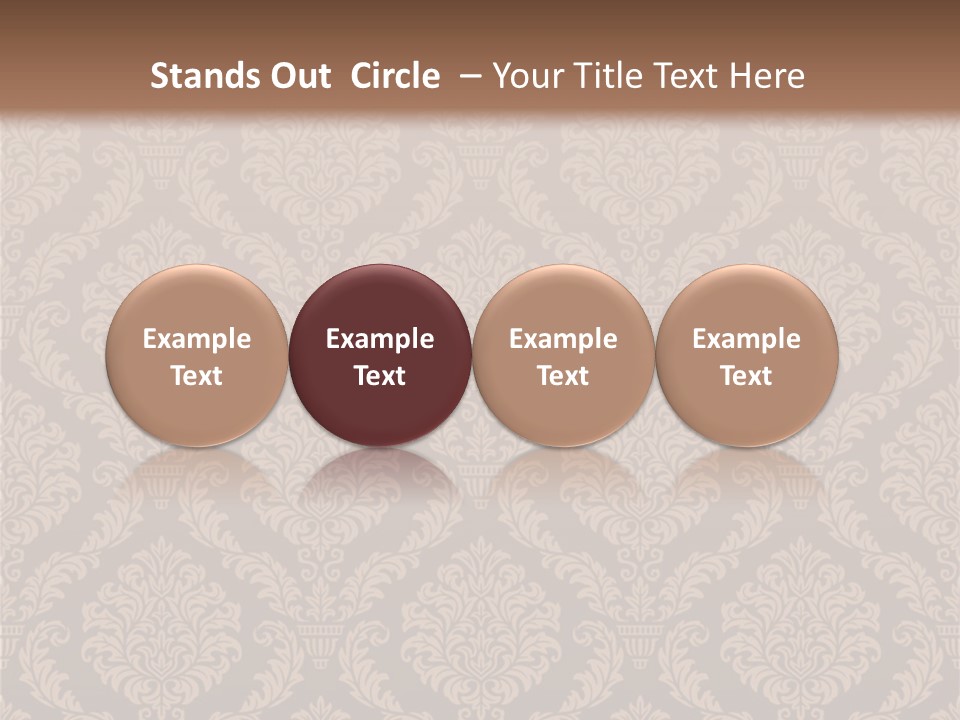 Foliage Outline Pattern PowerPoint Template