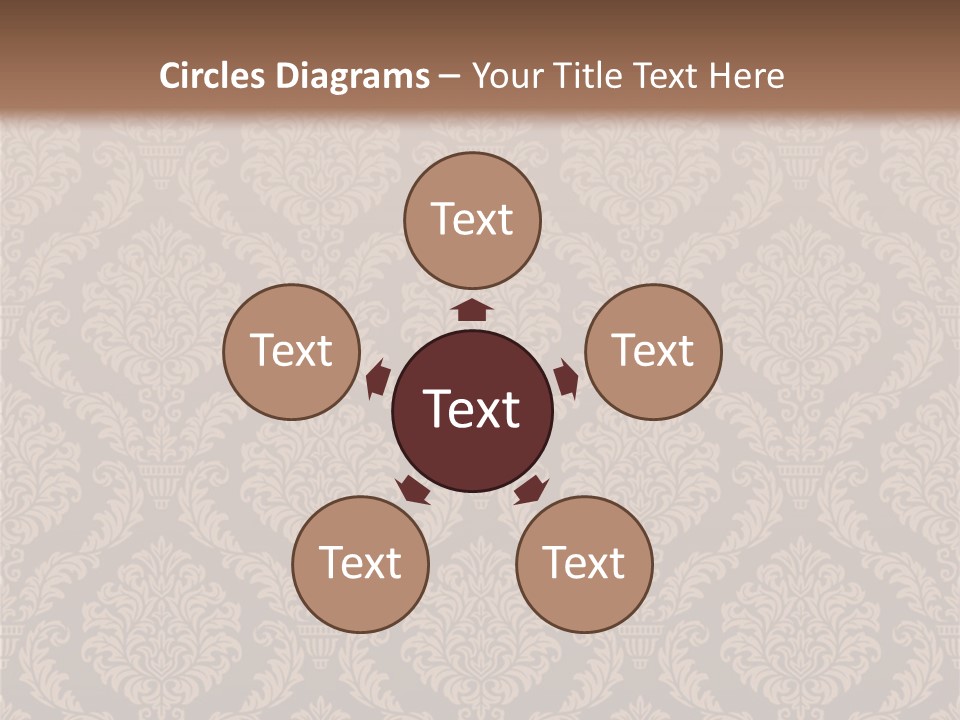 Foliage Outline Pattern PowerPoint Template