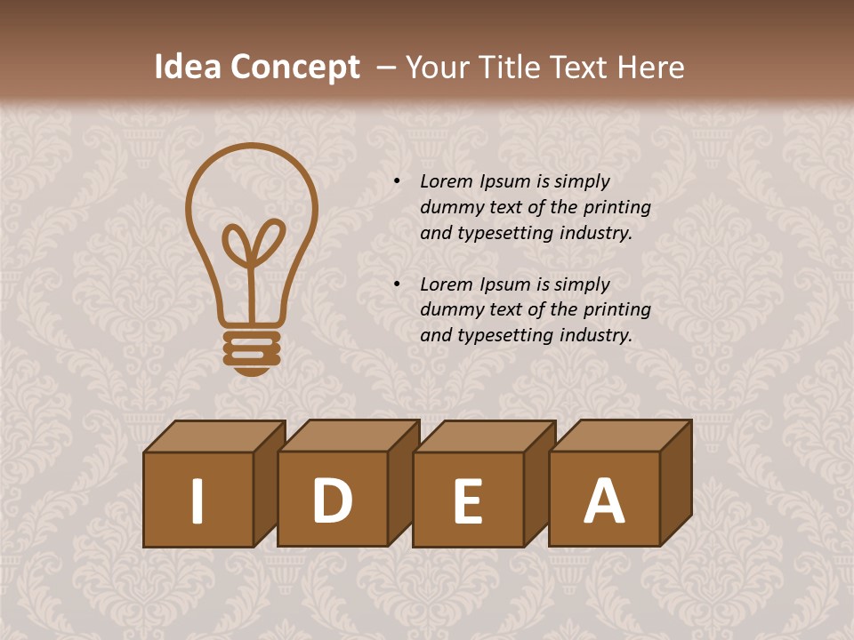 Foliage Outline Pattern PowerPoint Template